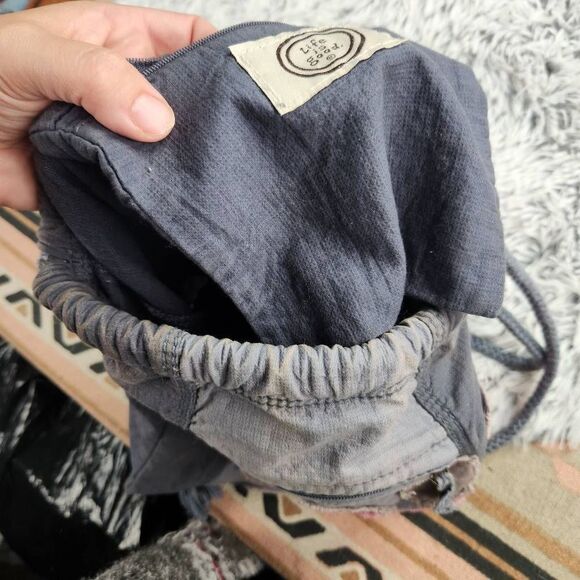 Life is Good Drawstring Flower Daisy Bag Distressed Boho - Picture 5 of 5